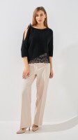 Купить Джемпер однотонный женский Pomella 2661 One Size Черный Артикул: 2000999492754 Миниатюра фотографии № 2