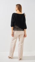 Купить Джемпер однотонный женский Pomella 2661 One Size Черный Артикул: 2000999492754 Миниатюра фотографии № 5