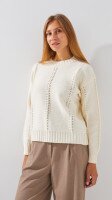 Купить Джемпер однотонный женский RB-20 One Size Молочный Артикул: 2000999206658 Миниатюра фотографии № 3