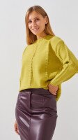 Купить Джемпер однотонный женский RB-20 One Size Салатовый Артикул: 2000999206641 Миниатюра фотографии № 1