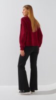 Купить Джемпер с принтом женский LAWA WBC08630 L/XL Бордовый Артикул: 2888000019080 Миниатюра фотографии № 4