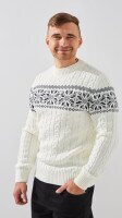 Купить Джемпер с узором мужской GENUA PB008 XL Белый Артикул: 2000999344428 Миниатюра фотографии № 3
