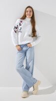 Купить Джемпер с узором женский GENUA 52595 S Белый Артикул: 2000999355646 Миниатюра фотографии № 2