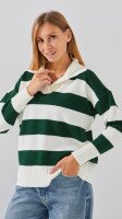 Купить Джемпер с узором женский LAWA WTC08682 L/XL Зелено-молочный Артикул: 2000999284588 Миниатюра фотографии № 3