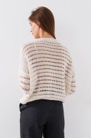 Джемпер однотонный женский Femme 2024 One Size Молочный (2000990221452D)  Фото №3