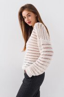 Джемпер однотонный женский Femme 2024 One Size Молочный (2000990221452D)  Фото №2