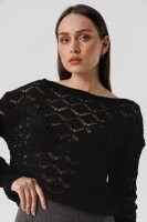 Джемпер однотонний жіночий Femme 2025 One Size Чорний (2000990221513D)  Фото №0