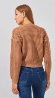 Купить Джемпер однотонный женский On me 225004 One Size Бежевый Артикул: 2000990151223 Миниатюра фотографии № 4