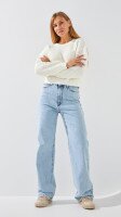 Купити Джемпер однотонний жіночий On me 225004 One Size Молочний Артикул: 2000990151216 Фото мініатюра № 2