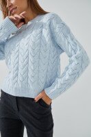 Джемпер однотонний жіночий Park karon 6022 One Size Блакитний (2000990782076W)  Фото №1