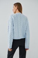 Джемпер однотонний жіночий Park karon 6022 One Size Блакитний (2000990782076W)  Фото №3