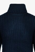 Джемпер однотонний жіночий 5015 One Size Темно-синій  Фото №6