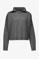 Джемпер однотонный женский 6509 One Size Темно-серый  Фото №5