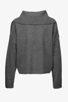 Джемпер однотонный женский 6509 One Size Темно-серый  Фото №7