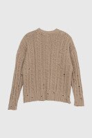 Джемпер однотонный женский Femme 1002 One Size Бежевый (2000989870647D)  Фото №9
