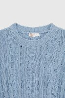 Джемпер однотонный женский Femme 1002 One Size Голубой (2000989870654D)  Фото №7