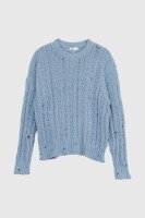 Джемпер однотонный женский Femme 1002 One Size Голубой (2000989870654D)  Фото №5