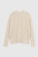 Джемпер однотонный женский Femme 1002 One Size Молочный (2000989870630D)  Фото №5