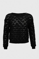 Джемпер однотонний жіночий Femme 2025 One Size Чорний (2000990221513D)  Фото №6