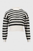 Джемпер с узором женский Femme 2020 One Size Молочно-черный (2000990221421D)  Фото №4