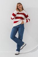 Джемпер с узором женский LAWA WTC02400 XL/2XL Молочно-красный  Фото №0