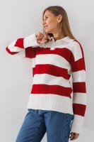 Джемпер с узором женский LAWA WTC02400 XL/2XL Молочно-красный  Фото №2
