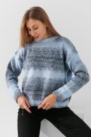 Джемпер з візерунком жіночий Park karon 6027 One Size Блакитний
