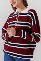 Джемпер з візерунком жіночий Pomella 2323 One Size Бордовий  Фото №1