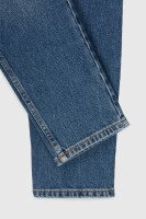 Джинсы однотонные Mom Fit женские D-655 34 Синий (2000990276254D)  Фото №7