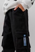 Джинсы Joggers для мальчика MOYABERLA 2622 134 см Черный  Фото №0