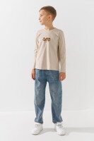 Джинси МОМ для хлопчика Yekipeer 24211 140 см Блакитний  Фото №0