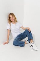 Купить Джинсы однотонные для девочки MOYABERLA D002 140 см Синий Артикул: 2000990891426 Миниатюра фотографии № 3