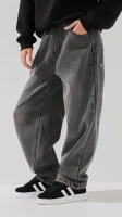 Джинси Baggi для дівчинки Yekipeer B-04-1 140 см Сірий  Фото №1