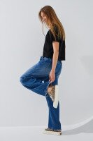 Джинсы Baggy женские On me 4631 34 Синий  Фото №1