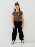 Купить Джинсы для девочки Dinomin WG0004 110 см Черный Артикул: 2000999505843 Миниатюра фотографии № 2