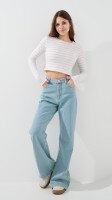 Купить Джинсы клеш однотонные женские LAWA WTC02458 34 Голубой Артикул: 2000999402326 Миниатюра фотографии № 2