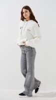 Купить Джинсы клеш однотонные женские LAWA WTC02458 34 Светло-графитовый Артикул: 2000999402395 Миниатюра фотографии № 2