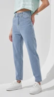 Джинсы Mom Fit женские 801 S Голубой  Фото №0