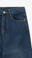 Джинсы однотонные Mom Fit женские 1908 S Синий  Фото №0