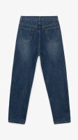 Джинсы однотонные Mom Fit женские 1908 S Синий  Фото №3