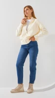 Купити Джинси однотонні Mom Fit жіночі 1908 2XL Синій Артикул: 2000999193248 Фото мініатюра № 3