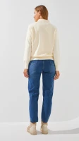 Купити Джинси однотонні Mom Fit жіночі 1908 2XL Синій Артикул: 2000999193248 Фото мініатюра № 5