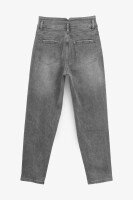 Джинсы однотонные Mom Fit женские 6464 27 Серый  Фото №0