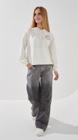 Джинсы палаццо для девочки LAWA GBC02335 134 см Графитовый  Фото №2