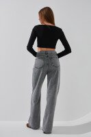 Джинси Regular fit жіночі LAWA WBC02454 32 Графітовий  Фото №3