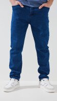 Купить Джинсы Slim Fit однотонные мужские 902 31 Синий Артикул: 2000999453571 Миниатюра фотографии № 1
