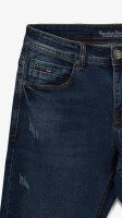 Джинсы Slim Fit однотонные мужские RB0082DT 27 Темно-синий  Фото №0