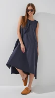 Платье однотонное женское Poncik 25099 One Size Графитовый