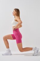 Фитнес шорты однотонные женские 7054 S Розовый  Фото №2