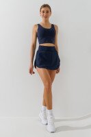 Фитнес топ однотонный женский 7017-K S Темно-синий  Фото №0